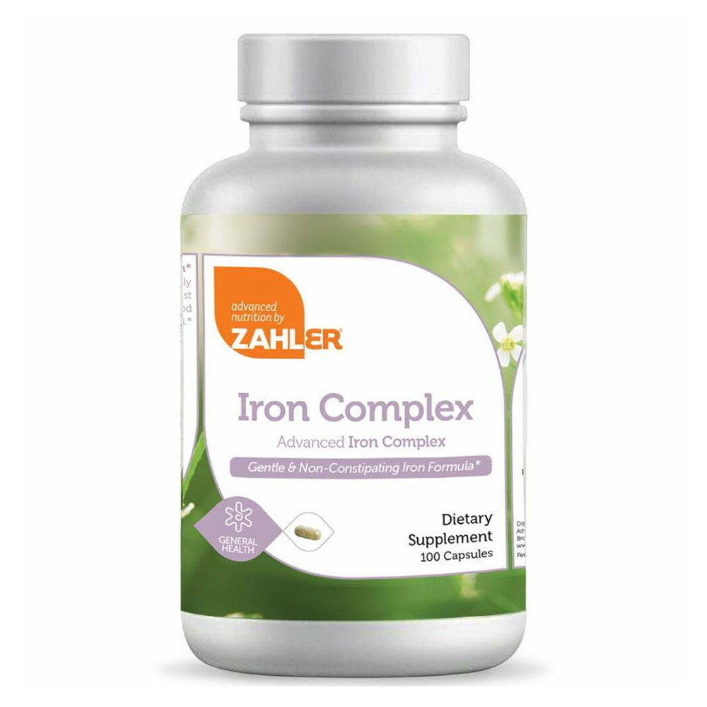 Zahlers Advanced Iron Complex Supplement With Ferrochel Capsules, 100 Ea